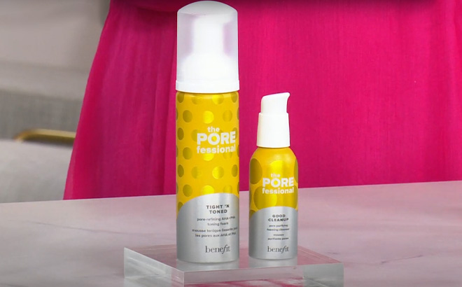 Benefit POREfessional 2 piece Pore Refining Set on the Table