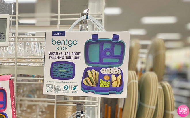 Bentgo Shark Lunch Box on a Display Rack Bentgo Shark Lunch Box on a Display Rack