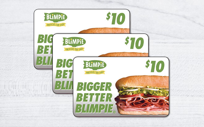 Blimpie Subs Gift Cards
