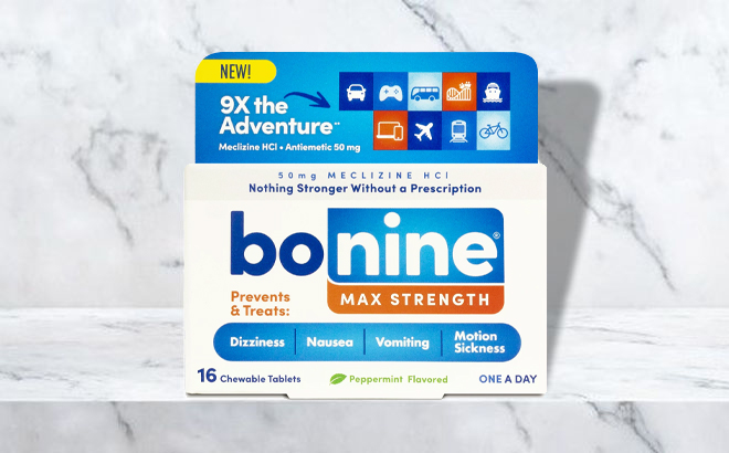 Bonine Maximum Strength Chewable Tablets Peppermint