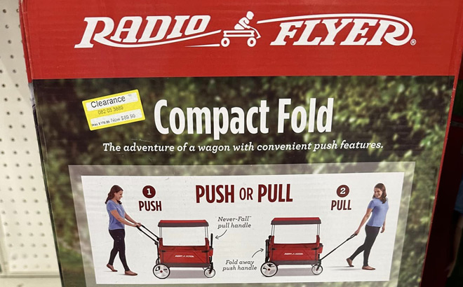 Box of Radio Flyer Compact Fold Wagon