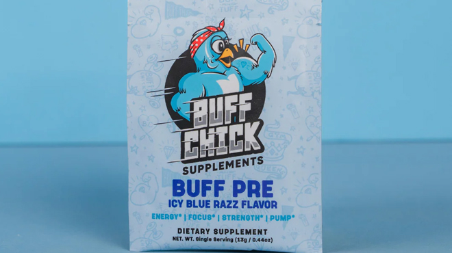 Buff Chick Supplements Sample Pack Icy Blue Razz Flavor