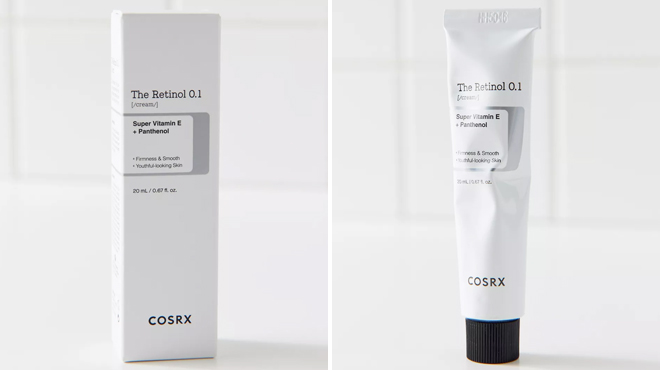 COSRX Retinol Cream Box on the Left and Same Item on the Right COSRX Retinol Cream Box on the Left and Same Item on the Right