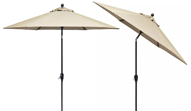 Chateau Outdoor 11 Foot Push Button Tilt Umbrella with Outdoor Fabric