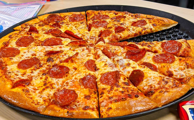 Cheese E Cheese Pizza on the table