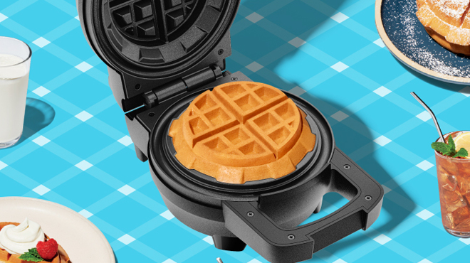 Chefman Big Stuff Belgian Deep Stuffed Waffle Maker on a Table Chefman Big Stuff Belgian Deep Stuffed Waffle Maker on a Table