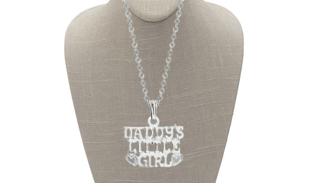 Childrens Daddys Little Girl Pendant in Sterling Silver