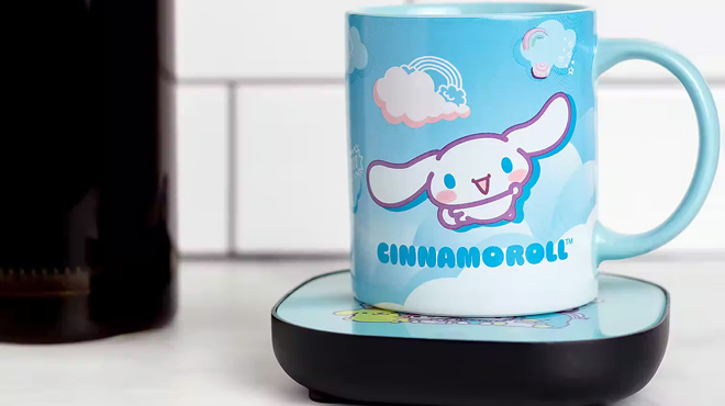 Cinnamoroll Coffee Mug With Electric Mug Warmer