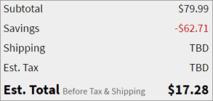 ColdControl Kids Puffer Jacket Checkout Screen ColdControl Kids Puffer Jacket Checkout Screen