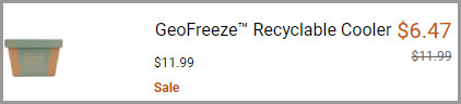 Coleman GeoFreeze Recyclable Cooler Order Summary Coleman GeoFreeze Recyclable Cooler Order Summary