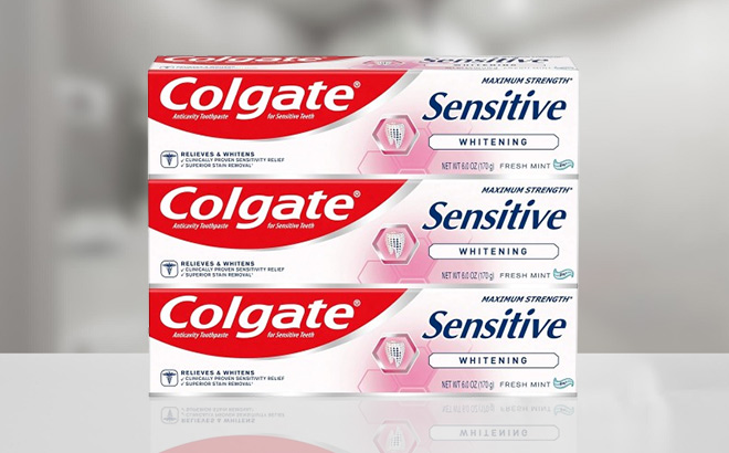 Colgate Whitening Toothpaste for Sensitive Teeth Pack of 3