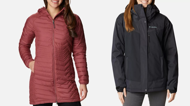 Columbia Womens Mid Jacket on The Left and Insulated Jacket on The Right