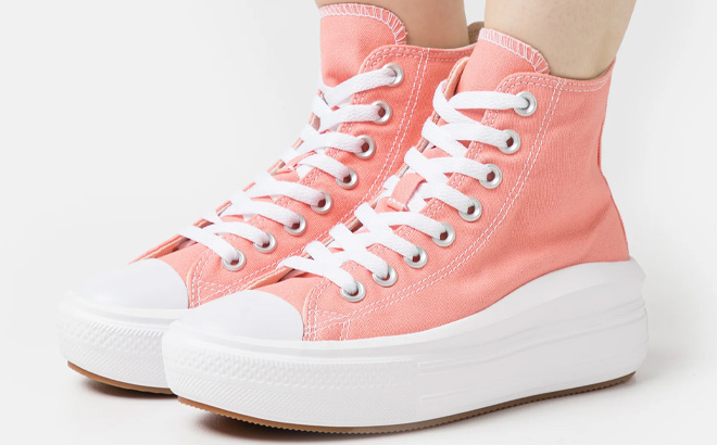 Converse Chuck Taylor All Star Move High Top Sneaker in Watermelon Pink Color
