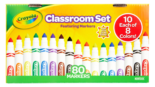 Crayola 80 Count Markers Classroom Set