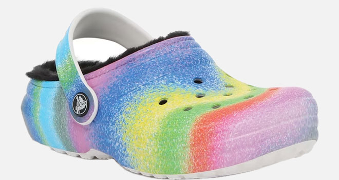 Crocs Classic Lined Spray Dye Clog for Kids