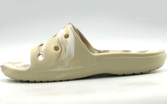 Crocs Classic Marbled Slide Bone Multi Color