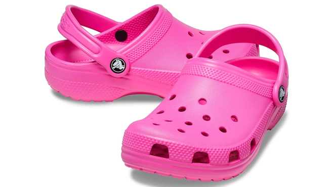 Crocs Kids Classic Clogs in Juice Pink Color