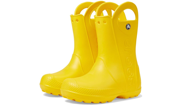Crocs Kids Handle It Rain Boots in Yellow Color