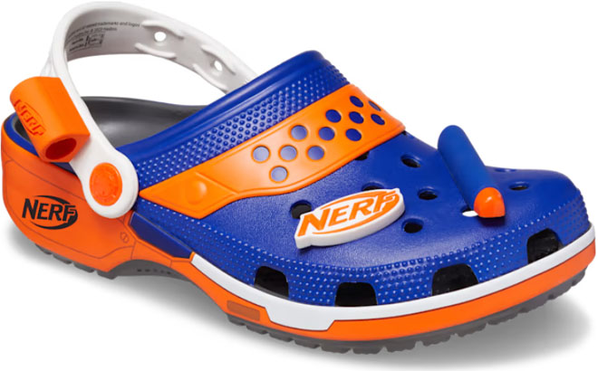 Crocs Nerf Classic Clogs on a Gray Background