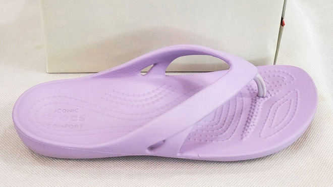 Crocs Womens Kadee II Flip Flops in Orchid Color