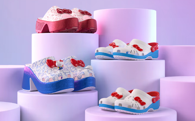 Crocs x Hello Kitty Collection on Product Display