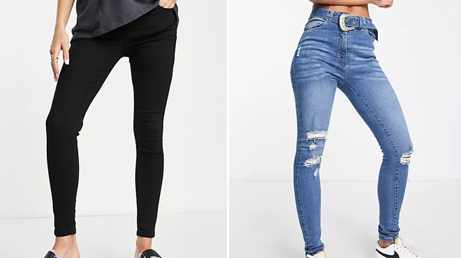 DTT Maternity Underbump Skinny Jeans and Parisian Belted Skinny Jeans