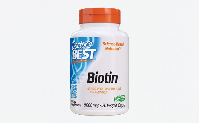 Doctors Best 120 Count Biotin Bottle