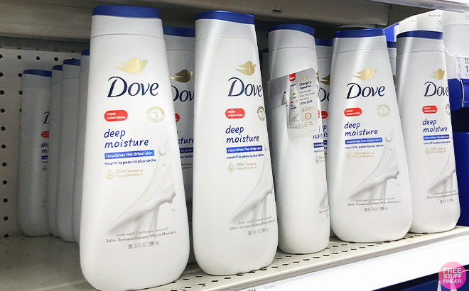 Dove Deep Moisture Body Wash on Shelf