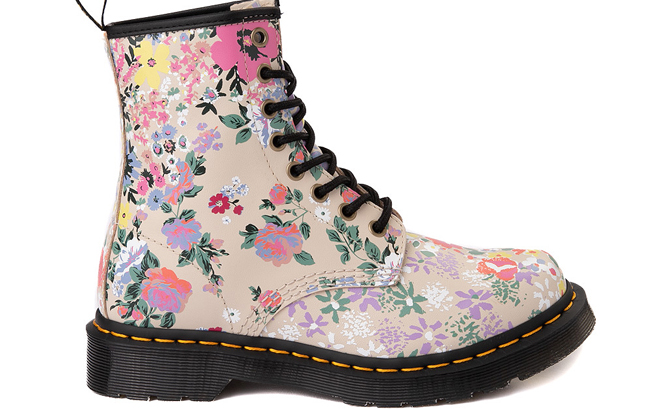 Dr Martens Womens 1460 8 Eye Boot in Pattern Floral Mashup