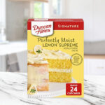 Duncan Hines Signature Cake Mix in Lemon Flavor on the Table
