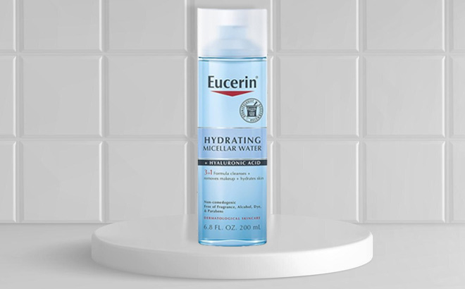 Eucerin Hydrating 3 in 1 Micellar Water on the Table