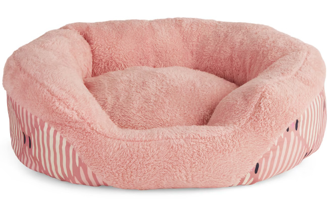 EveryYay Oval Diamond Cuddler Dog Bed in Pink