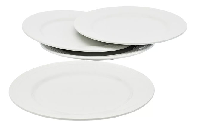 Food Network 4 pc Beaded Dinner Plate Set