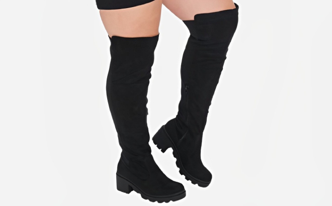 Forever 21 Over the Knee Lug Boots