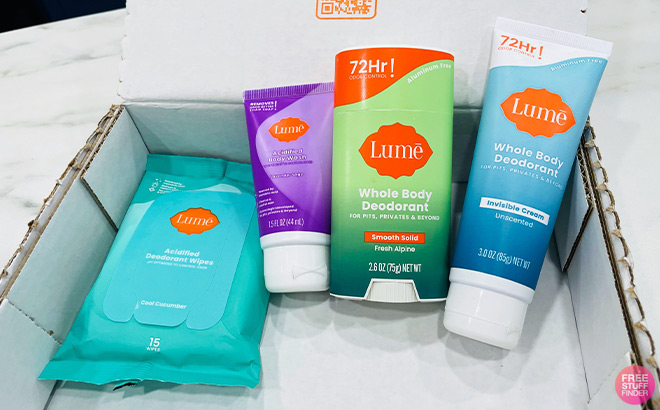 Four Lume Products in a Box