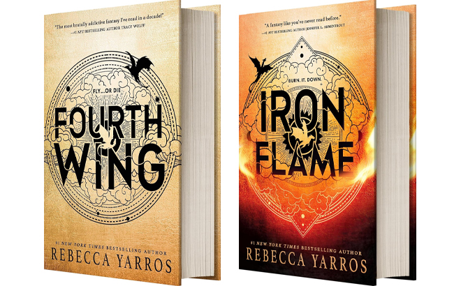 Fourth Wing The Empyrean 1 and Iron Flame The Empyrean 2 by Rebecca Yarros Books