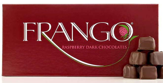 Frango Chocolate 1 LB Rasberry Dark Chocolate Box