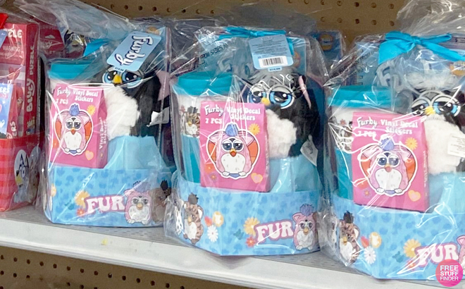 Furby Plush Valentines Day Tin Gift Set