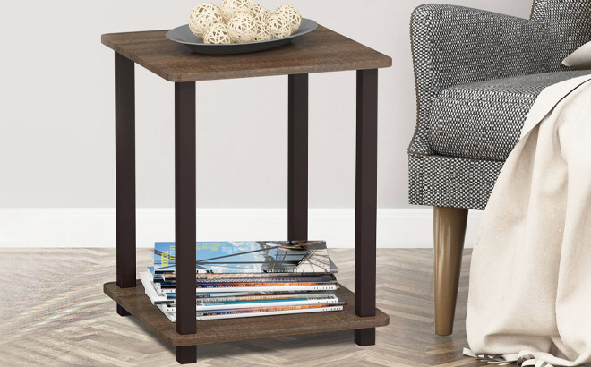 Furinno 2 Pack Simplistic End Table