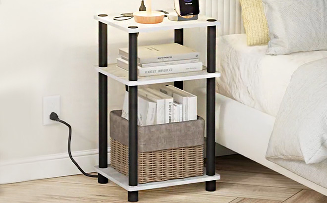 Furinno Just 3 Tier Turn N Tube End Table