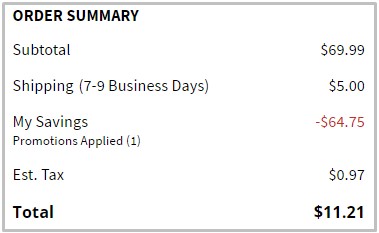 GAP Checkout Screenshot GAP Checkout Screenshot