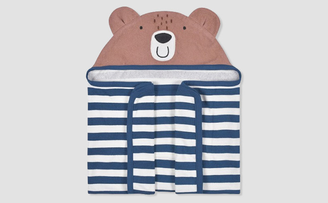 Gerber Baby Boys Bear Hooded Bath Wrap Gerber Baby Boys Bear Hooded Bath Wrap