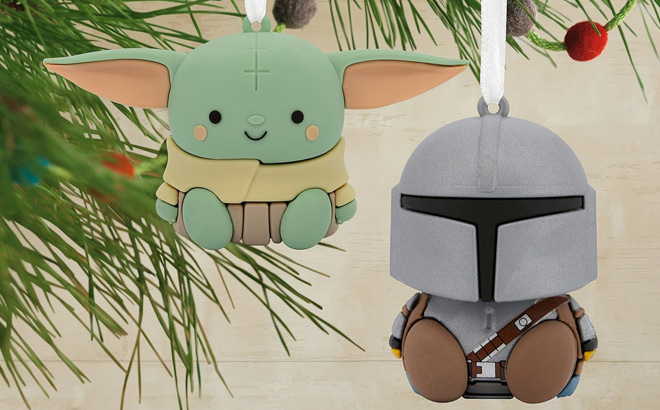 Hallmark Better Together Star Wars The Mandalorian and Grogu Magnetic Christmas Ornaments