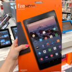 Hand Holding Amazon Fire HD 10 Tablet