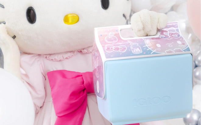 Hand Holding Hello Kitty Little Playmate 7 Qt Cooler