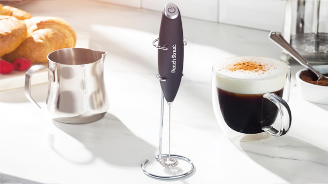 Handheld Milk Frother with Stand
