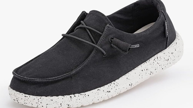 Hey Dude Womens Wendy Chambray Shoes in Black