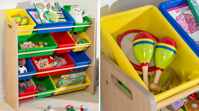 Honey Can Do Kids Toy Organizer and Storage Bins in Primary Colors Honey Can Do Kids Toy Organizer and Storage Bins in Primary Colors