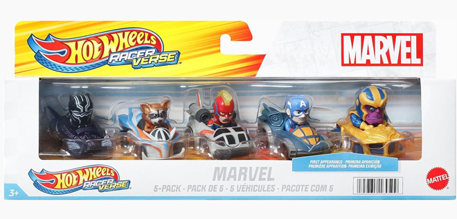 Hot Wheels RacerVerse Marvel Toy Cars 5 Pack Hot Wheels RacerVerse Marvel Toy Cars 5 Pack