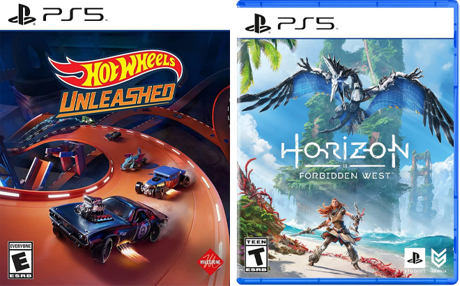 Hot Wheels Unleashed PlayStation 5 and Horizon Forbidden West Standard Edition PlayStation 5